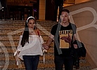 Svetlana Ceca Raznatovic and Bogdan Srejovic leave the Hyatt Regency Hotel after Veljko Raznatovic's match.Svetlana Ceca Raznatovic i Bogdan Srejovic odlaze iz  hotela Hyatt  Regency posle meca Veljka Raznatovica