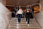 Svetlana Ceca Raznatovic and Bogdan Srejovic leave the Hyatt Regency Hotel after Veljko Raznatovic's match.Svetlana Ceca Raznatovic i Bogdan Srejovic odlaze iz  hotela Hyatt  Regency posle meca Veljka Raznatovica