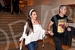 Svetlana Ceca Raznatovic and Bogdan Srejovic leave the Hyatt Regency Hotel after Veljko Raznatovic's match.Svetlana Ceca Raznatovic i Bogdan Srejovic odlaze iz  hotela Hyatt  Regency posle meca Veljka Raznatovica