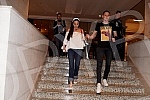 Svetlana Ceca Raznatovic and Bogdan Srejovic leave the Hyatt Regency Hotel after Veljko Raznatovic's match.Svetlana Ceca Raznatovic i Bogdan Srejovic odlaze iz  hotela Hyatt  Regency posle meca Veljka Raznatovica