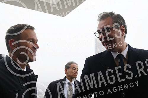 The President of Serbia Aleksandar Vucic and the President of the company 