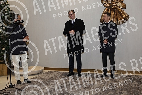 The President of Serbia Aleksandar Vucic and the President of the company 
