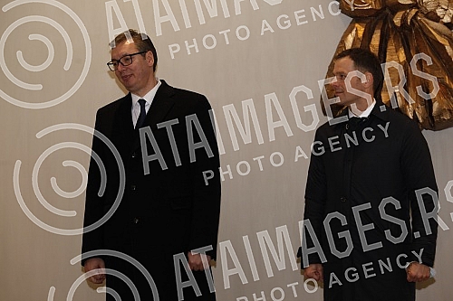 The President of Serbia Aleksandar Vucic and the President of the company 