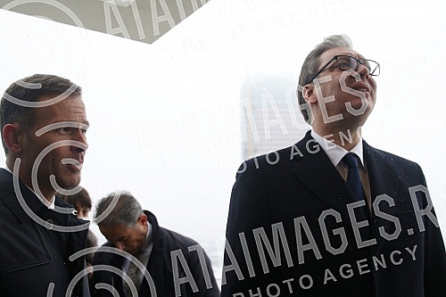The President of Serbia Aleksandar Vucic and the President of the company 