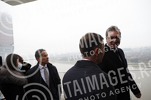 The President of Serbia Aleksandar Vucic and the President of the company 