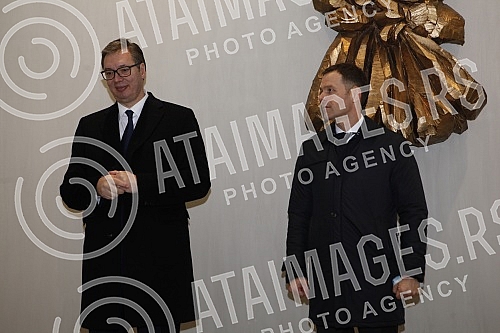 The President of Serbia Aleksandar Vucic and the President of the company 