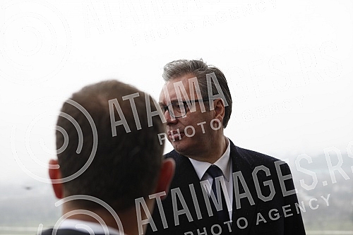 The President of Serbia Aleksandar Vucic and the President of the company 