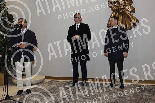 The President of Serbia Aleksandar Vucic and the President of the company 