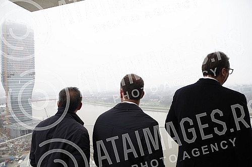 The President of Serbia Aleksandar Vucic and the President of the company 