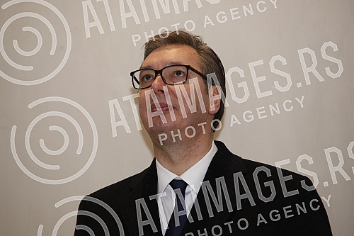 The President of Serbia Aleksandar Vucic and the President of the company 