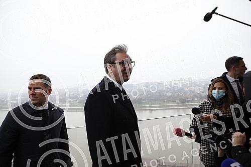 The President of Serbia Aleksandar Vucic and the President of the company 