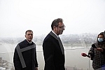 The President of Serbia Aleksandar Vucic and the President of the company 
