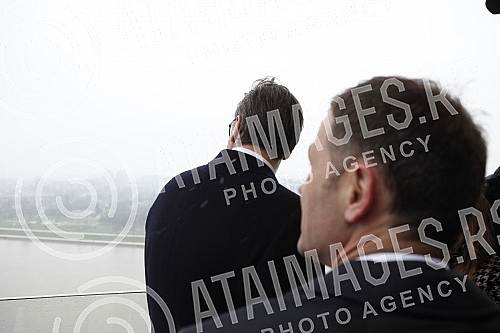 The President of Serbia Aleksandar Vucic and the President of the company 