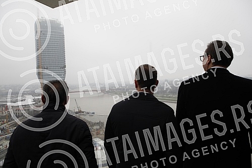 The President of Serbia Aleksandar Vucic and the President of the company 