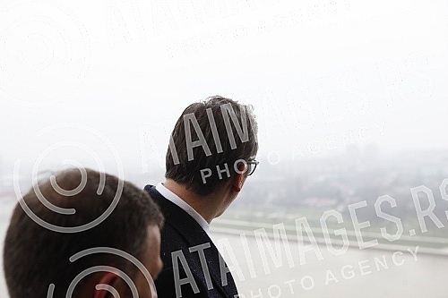 The President of Serbia Aleksandar Vucic and the President of the company 