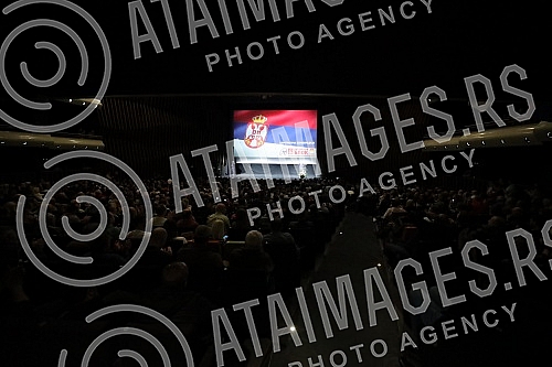 The central convention of the Dveri-POKS Patriotic Bloc was held in Kombank Hall.U Kombank dvorani odrzana je centralna konvencija Patriotskog bloka Dveri-POKS.