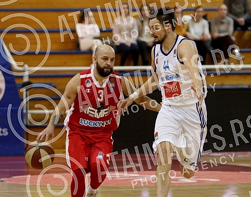 Regional ABA league match between KK FMP Zeleznik and KK Mornar Bar played at FMP Zeleznik hall.Utakmica ABA lige izmedju KK FMP Zeleznik i KK Mornar Bar odigrana u hali FMP Zeleznik.