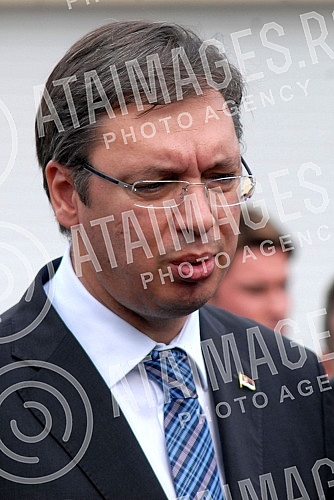 Otvaranje novog pogona Plazma keksa  kompanije Bambi u Pozarevcu, u prisustvu predsednika vlade Srbije Aleksandra Vucica.