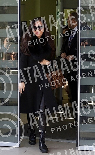 Svetlana Raznatovic - Ceca in front of the High Court in Belgrade after hearing.Svetlana Raznatovic - Ceca ispred Viseg suda u Beogradu posle saslusanja.