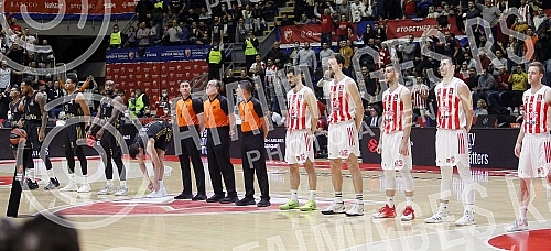 The match of the 16th round of the Turkish Airlines Euroleague between KK Crvena zvezda mts and FC Bayern Munich was played in the Aleksandar Nikolic Hall.Utakmica 16. kola Turkish Airlines Evrolige izmedju KK Crvena zvezda mts i FC Bajern Minhen o
