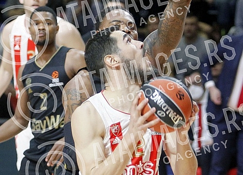 The match of the 16th round of the Turkish Airlines Euroleague between KK Crvena zvezda mts and FC Bayern Munich was played in the Aleksandar Nikolic Hall.Utakmica 16. kola Turkish Airlines Evrolige izmedju KK Crvena zvezda mts i FC Bajern Minhen o