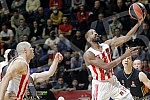 The match of the 16th round of the Turkish Airlines Euroleague between KK Crvena zvezda mts and FC Bayern Munich was played in the Aleksandar Nikolic Hall.Utakmica 16. kola Turkish Airlines Evrolige izmedju KK Crvena zvezda mts i FC Bajern Minhen o