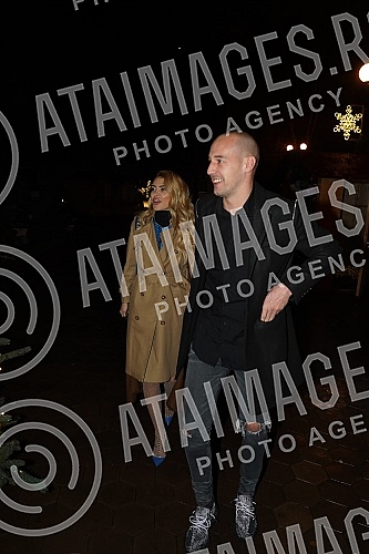 Singer Katarina Grujic and football player Marko Gobeljic became the parents of daughter Katja yesterday, and on that happy occasion, a celebration was held tonight at the Topciderac restaurant.