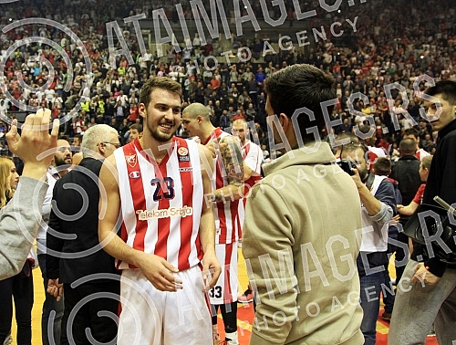 Utakmica 7. kola grupe `A`, TOP 16 faze Evrolige (Euroleague, TOP 16, Round 7, group A) odigrana u Hali Pionir izmedju KK Crvena zvezda Telekom i KK Cedevita Zagreb.