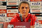 Press Conference and Training of the Austrian national football team (Osterreichische Team) held at the stadium 