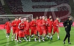 Press Conference and Training of the Austrian national football team (Osterreichische Team) held at the stadium 