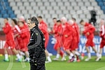 Press Conference and Training of the Austrian national football team (Osterreichische Team) held at the stadium 