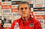 Press Conference and Training of the Austrian national football team (Osterreichische Team) held at the stadium 