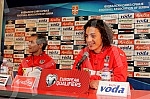 Press Conference and Training of the Austrian national football team (Osterreichische Team) held at the stadium 