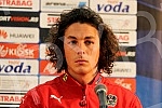 Press Conference and Training of the Austrian national football team (Osterreichische Team) held at the stadium 