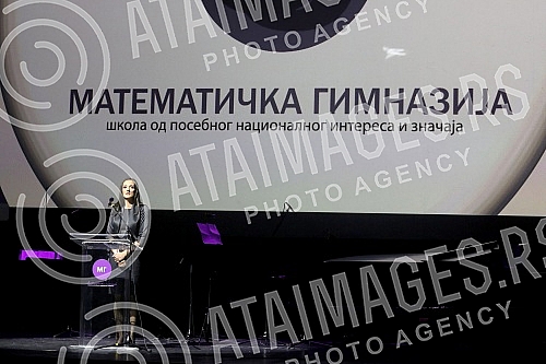 A ceremonial academy was held in Kombank Hall on the occasion of the 55th anniversary of the Mathematical Gymnasium.U Kombank dvorani odrzana svecana akademija povodom 55 godina rada Matematicke gimnazije. 