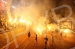  Squad of KK Crvena zvezda celebrate trophy at Kalemegdan.Ekipa KK Crvena zvezda proslavila je trofej na Kalemegdanu.