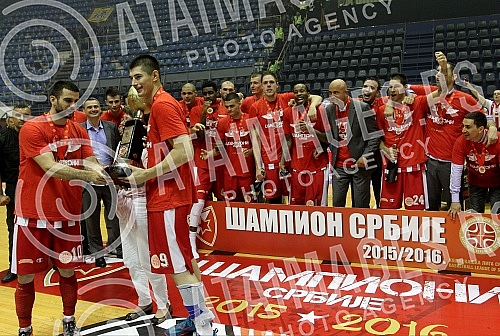 Serbian basketball League (KLS) playoffs final, 4th game, between KK Crvena Zvezda Telekom and KK Partizan NIS played at Aleksandar Nikolic sports hall.Cetvrta utakmica finala plej ofa Kosarkaske Lige Srbije (KLS) izmedju kosarkasa Crvene zvezde Tel