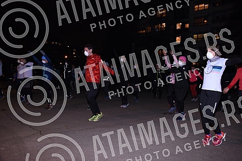 Public training SMOG JOG Belgrade: Running under the masks held organized by the Belgrade Racing Club and the site trcanje.rs.Odrzan javni trening  SMOG JOG Beograd: Trcanje pod maskama u organizaciji  Beogradskog trkackog kluba i sajta trcanje.rs.