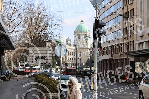 View of Belgrade during the first day of the weekend in which, according to the decision of the Government of Serbia from Friday at 21.00 to Monday at 06.00 in Serbia can only work grocery stores, some service activities (tailor, glass cutter, carpen