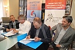 Beograd, 29. april 2014 - Potpisivanje ugovora izmedju Sportskog savez Srbije i Saveza za skolski sport Srbije u prostorijama Sportskog saveza Srbije.