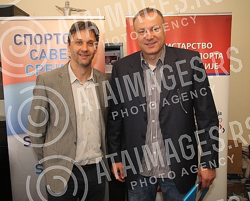 Beograd, 29. april 2014 - Potpisivanje ugovora izmedju Sportskog savez Srbije i Saveza za skolski sport Srbije u prostorijama Sportskog saveza Srbije.