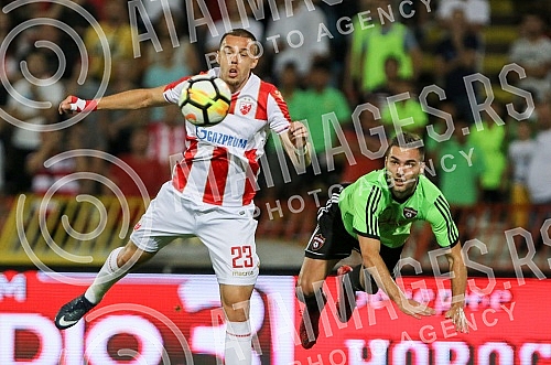 UEFA Champions League qualification match between FK Crvena Zvezda and FC Spartak Trnava held at Rajko Mitic stadium. Utakmica kvalifikacija Lige Sampiona izmedju FK Crvena Zvezda i FK Spartak Trnava odigrana na stadionu Rajko Mitic. 