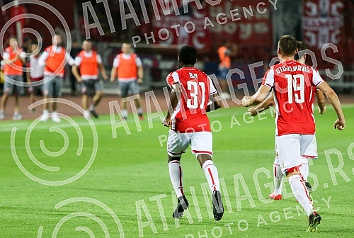 UEFA Champions League qualification match between FK Crvena Zvezda and FC Spartak Trnava held at Rajko Mitic stadium. Utakmica kvalifikacija Lige Sampiona izmedju FK Crvena Zvezda i FK Spartak Trnava odigrana na stadionu Rajko Mitic. 