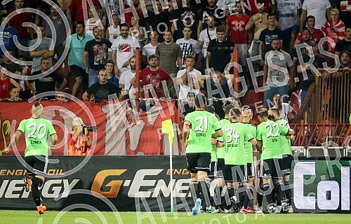 UEFA Champions League qualification match between FK Crvena Zvezda and FC Spartak Trnava held at Rajko Mitic stadium. Utakmica kvalifikacija Lige Sampiona izmedju FK Crvena Zvezda i FK Spartak Trnava odigrana na stadionu Rajko Mitic. 