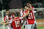 UEFA Champions League qualification match between FK Crvena Zvezda and FC Spartak Trnava held at Rajko Mitic stadium. Utakmica kvalifikacija Lige Sampiona izmedju FK Crvena Zvezda i FK Spartak Trnava odigrana na stadionu Rajko Mitic. 
