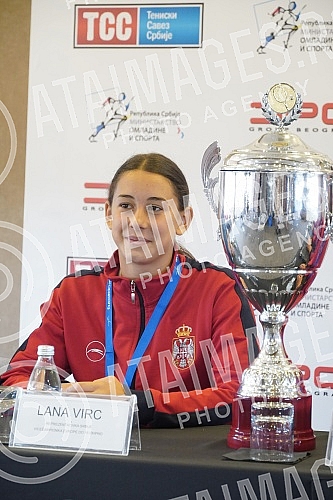 Press conference on the occasion of the great success of the Serbian women's national team in the under-16 competition at the European Team Championship, where they won a silver medal, as well as the success of Mia Ristic, who won the gold medal (und