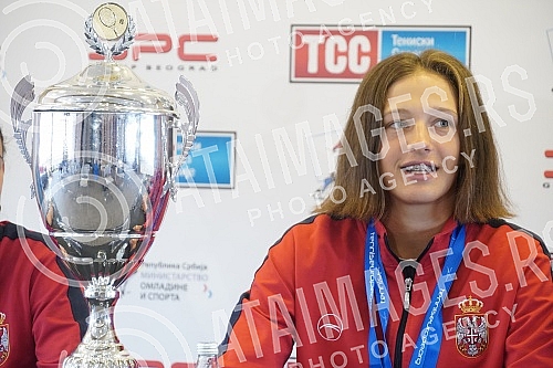 Press conference on the occasion of the great success of the Serbian women's national team in the under-16 competition at the European Team Championship, where they won a silver medal, as well as the success of Mia Ristic, who won the gold medal (und