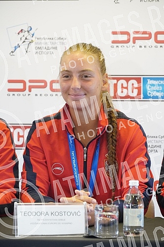 Press conference on the occasion of the great success of the Serbian women's national team in the under-16 competition at the European Team Championship, where they won a silver medal, as well as the success of Mia Ristic, who won the gold medal (und