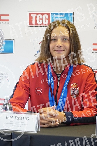 Press conference on the occasion of the great success of the Serbian women's national team in the under-16 competition at the European Team Championship, where they won a silver medal, as well as the success of Mia Ristic, who won the gold medal (und