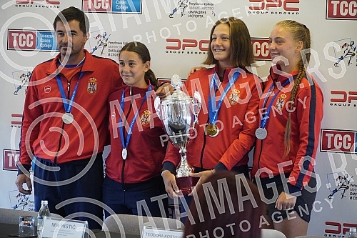 Press conference on the occasion of the great success of the Serbian women's national team in the under-16 competition at the European Team Championship, where they won a silver medal, as well as the success of Mia Ristic, who won the gold medal (und